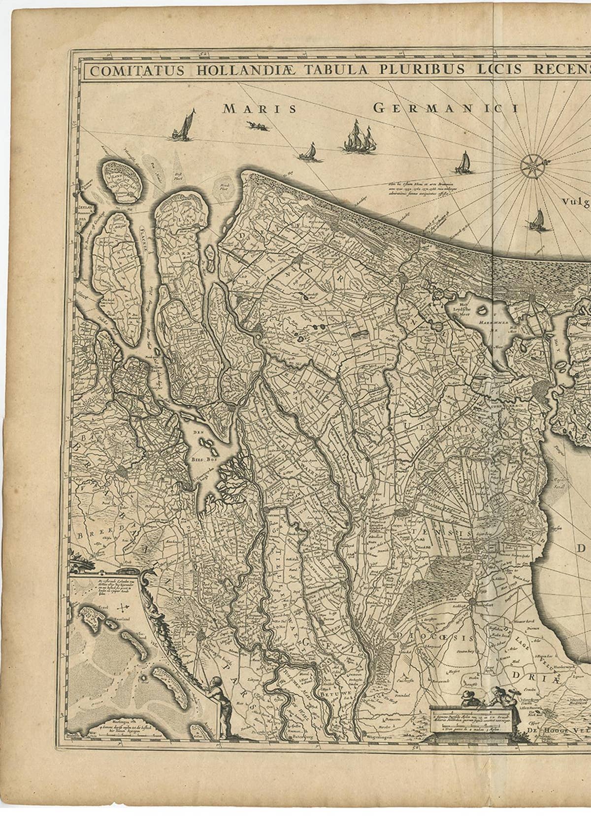 Antique Map of the Netherlands by N. Visscher, 1684