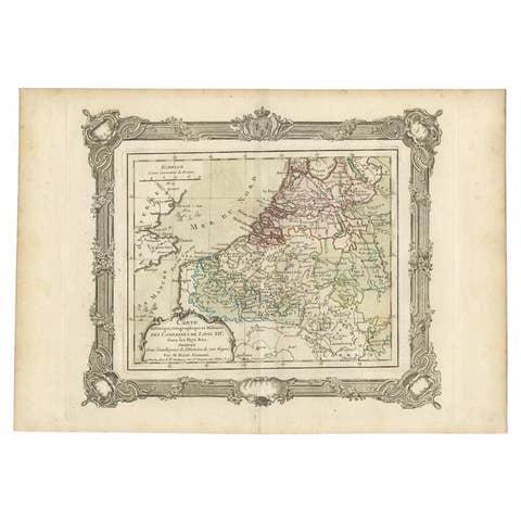 Antique Map of the Netherlands by Zannoni, 1765