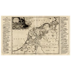 Carta geografica antica dei Paesi Bassi nel periodo dei Sassoni e dei Franchi, 1718