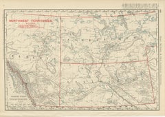 Antique Map of the North West Territories, Before Alberta and Saskatchewan, 1899