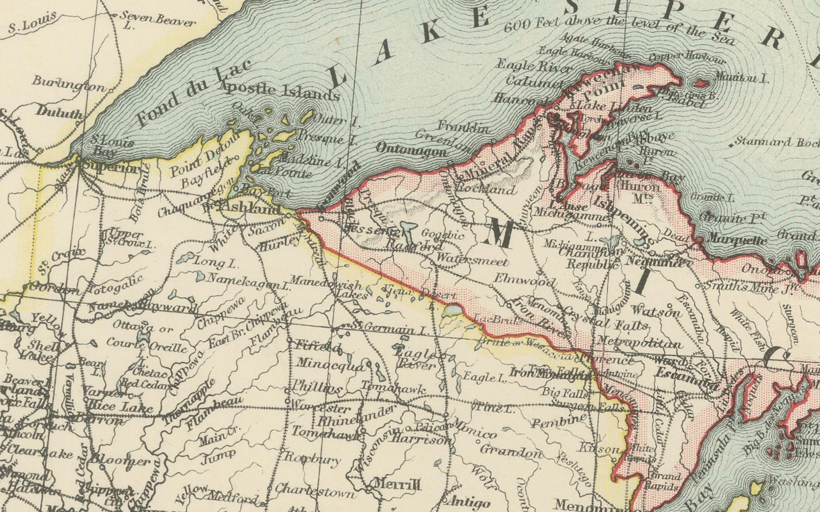 Antike Karte des Nordostens der USA - Lebendiges kartografisches Detail von 1903 im Angebot 3