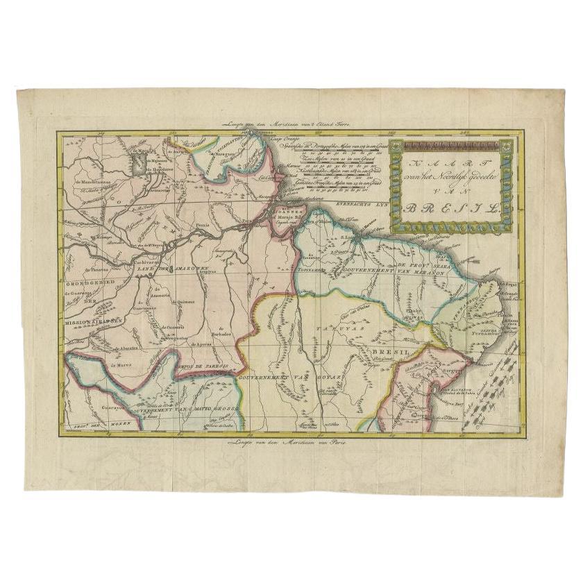 Antique Map of the Northern Part of Brazil by Raynal, 1784