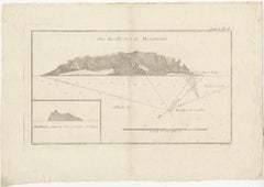 Antique Map of the Northwest Coast of Masafuera Island or Selkirk Island