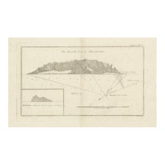 Carte ancienne de la côte nord-ouest de l'île de Masafuera ou de l'île de Selkirk