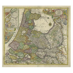 Antike Karte des Nordwestens der Niederlande, einschließlich Texel und Vlieland, ca. 1741