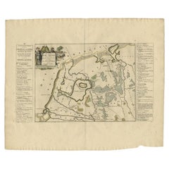 Antique Map of the Old Lands of FriesLand by Halma, 1718