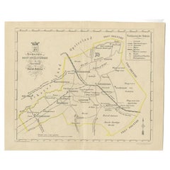 Antique Map of the Oost-Stellingwerf Township by Behrns, 1861