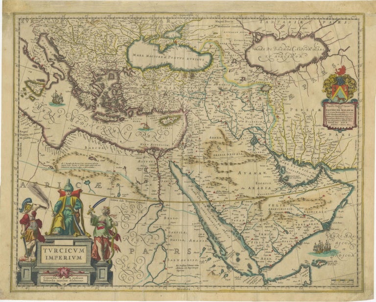 Antique Map of the Ottoman Empire, centred on Cyprus For Sale at 1stDibs