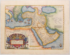 Antique Map of the Ottoman Empire: Detailed Engraving of the Turkish Realm, 1573