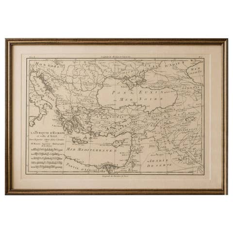 Antique Map of the Ottoman Empire, Turkey, Balkans & Middle East, Bonne, c.1780