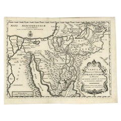 Antique Map of the Perigrination by Calmet, c.1725