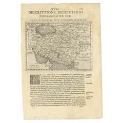 Antike antike Karte des persischen Reiches von Magini, um 1597