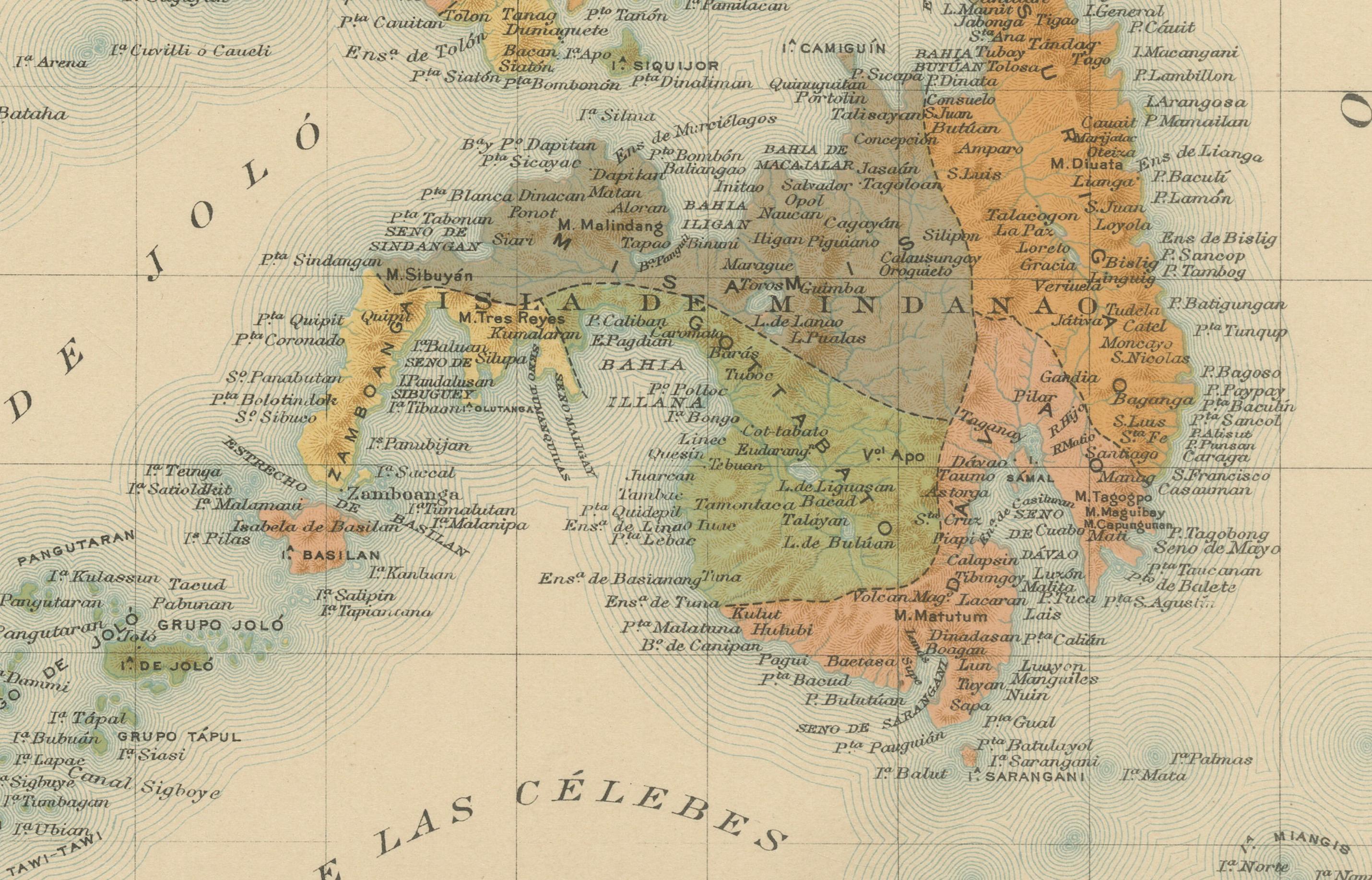 Carte ancienne des îles Philippines - Observatorio de Manila, 1899 en vente 2