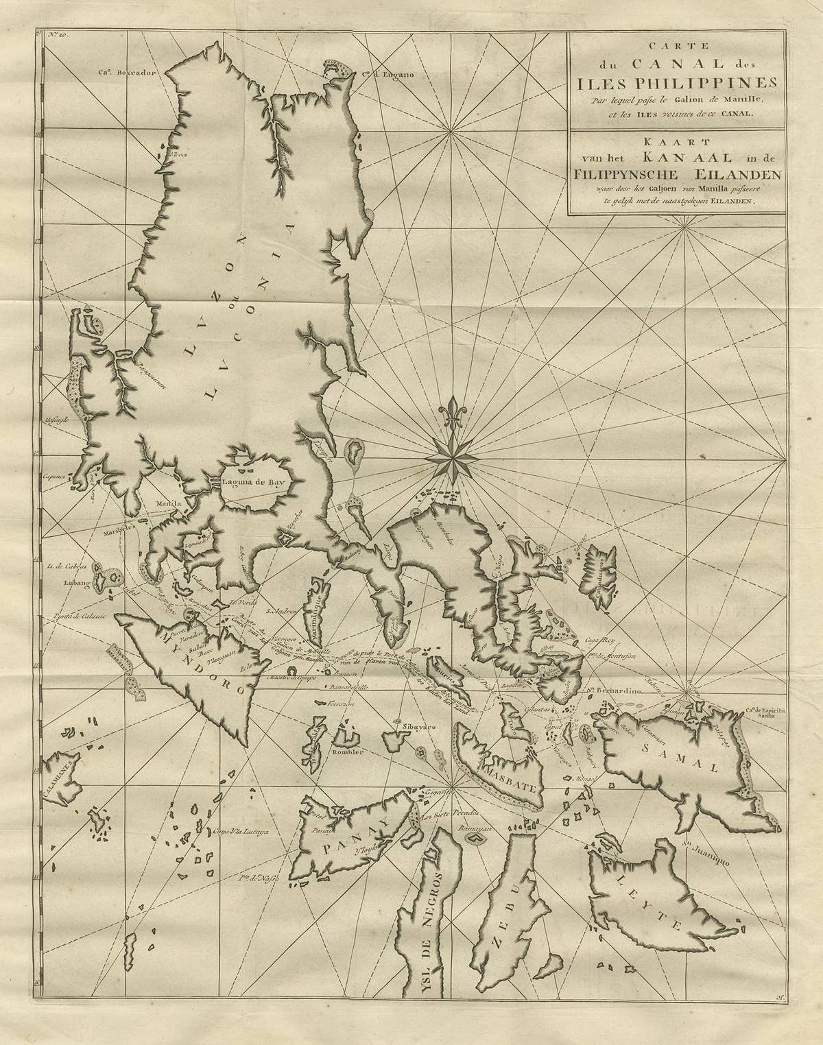 Antique Map of the Philippines by Anson, 1749