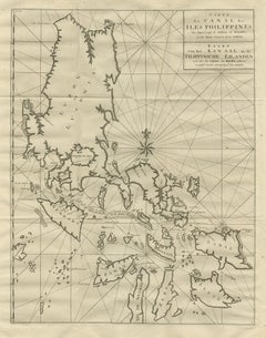Antique Map of the Philippines by Anson, 1749