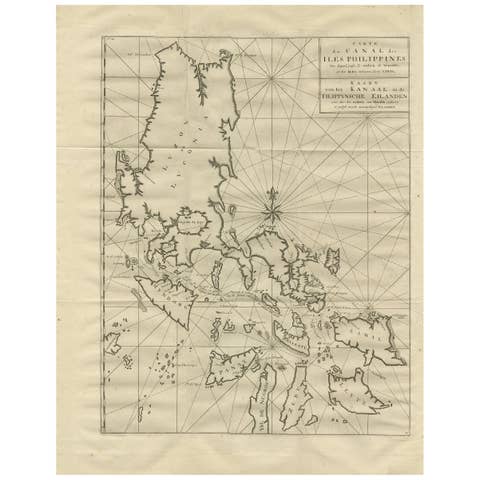 Antique Map of the Philippines by Anson, 1749