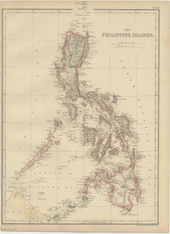 Antique Map of the Philippines by W. G. Blackie, 1859