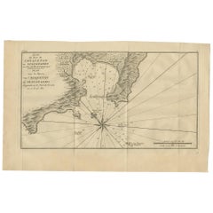Antike Karte des Hafens von Zihuatanejo von Anson „1749“