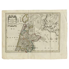 Mapa antiguo de la provincia de Holanda Septentrional por Keizer & De Lat, 1788