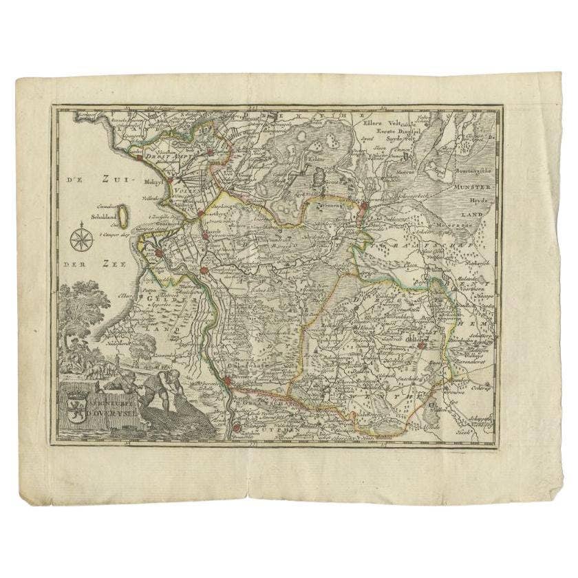 Antique Map of the Province of Overijssel by Keizer & De Lat, 1788