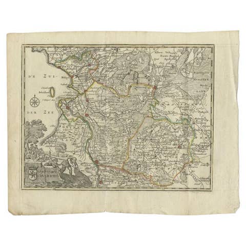 Antique Map of the Province of Overijssel by Keizer & De Lat, 1788