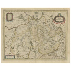 Carte ancienne de la province de Overijssel, aux Pays-Bas
