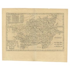 Antique Map of the Province of Quang-Si by Du Halde, 1738