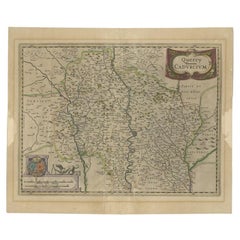 Antique Map of the French Province of Quercy, ca.1625