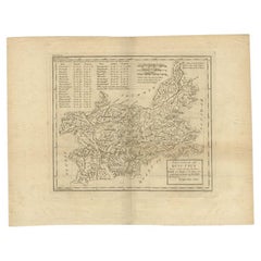 Antique Map of the Province of Quey-Chew by Du Halde, 1738