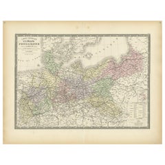 Antique Map of the Prussian Monarchy by Levasseur, '1875'