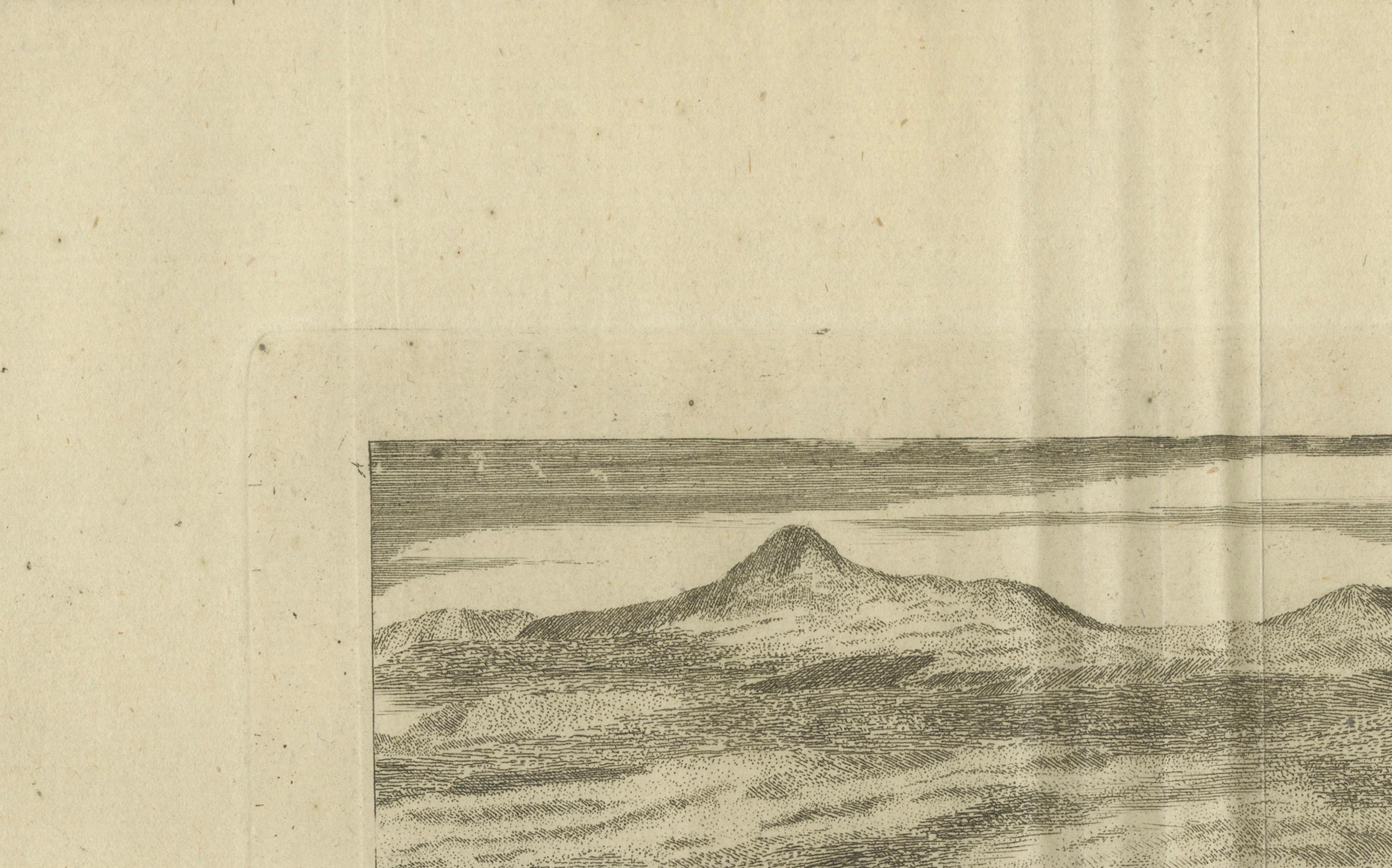 Mapa antiguo de las pirámides de Saqqara y Dahshur - Egipto, c.1770s Grabado en venta