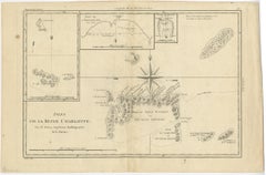 Antique Map of the Queen Charlotte Islands, Haida Gwaii