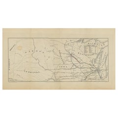 Antique Map of the Railroad of Milwaukee and St. Paul, 'circa 1890'