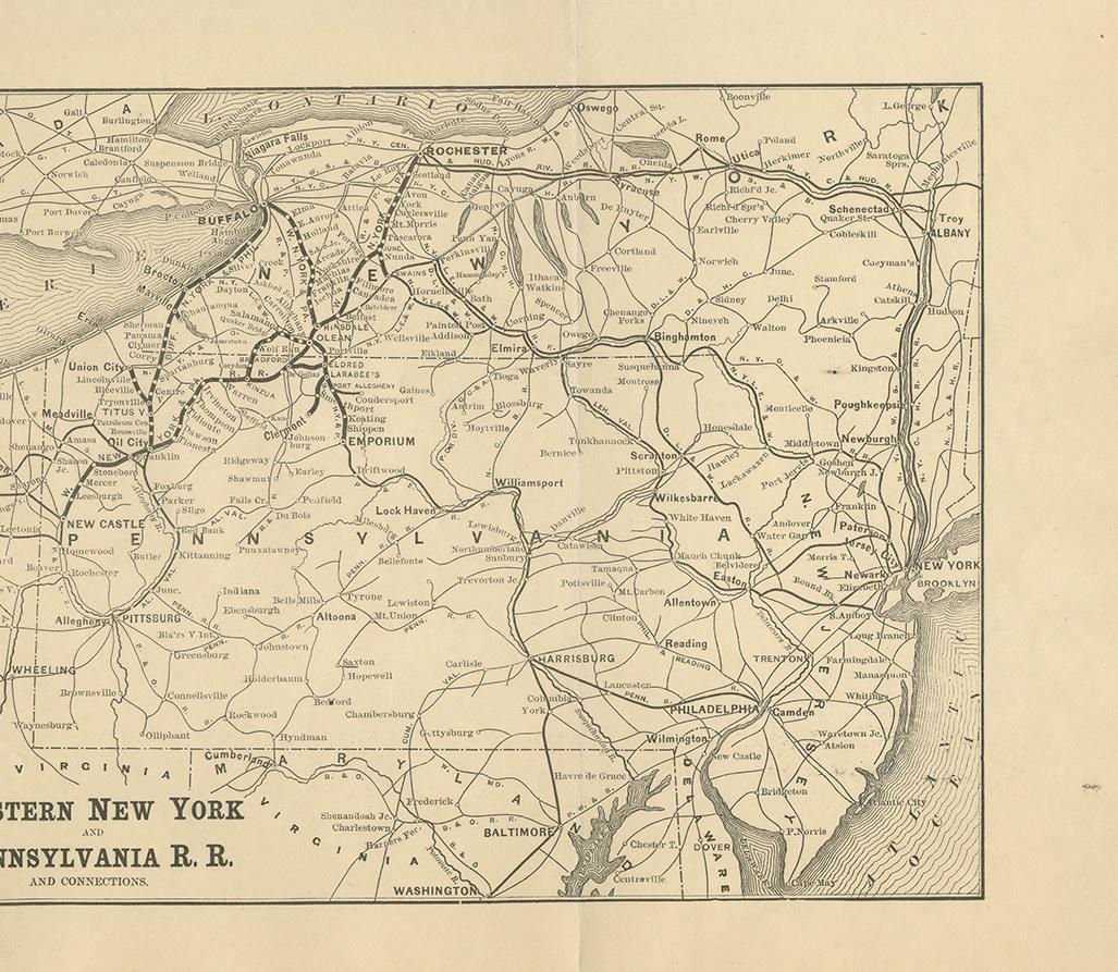 map of new york and pennsylvania