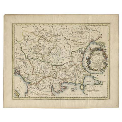 Antique Map of the Region Around the Baltic Sea by Cordier, c.1670