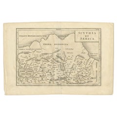 Antique Map of the Region Between the Caspian and the Sea of China by Toms, 1799