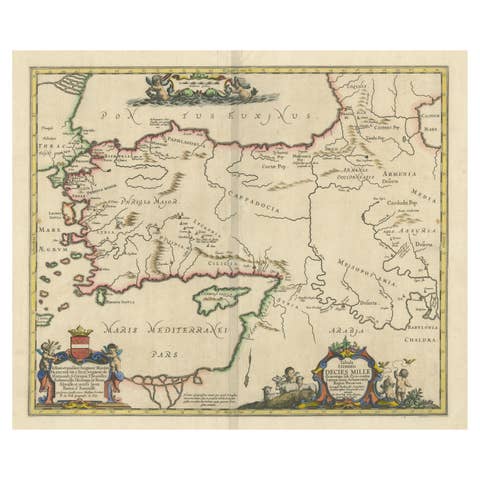 Antique Map of the Region involved in the Conquest of Cyrus the Great