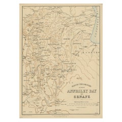 Antike Karte der Region in der Nähe der Annesley Bay von Wagner, 1870