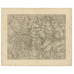 Antique Map of the Region of Aargau by Janssonius, '1657'