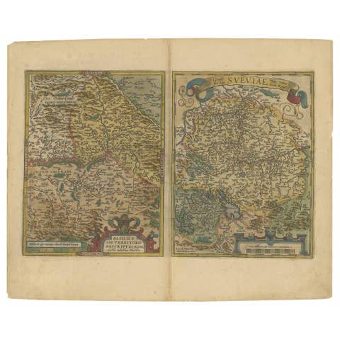 Map of the Region of Basel and Northern Switzerland by Ortelius, circa 1603