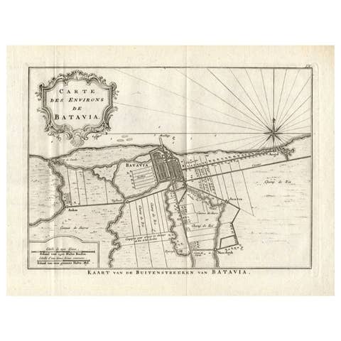 Antique Map of the Region of Batavia by Conrade, 1782