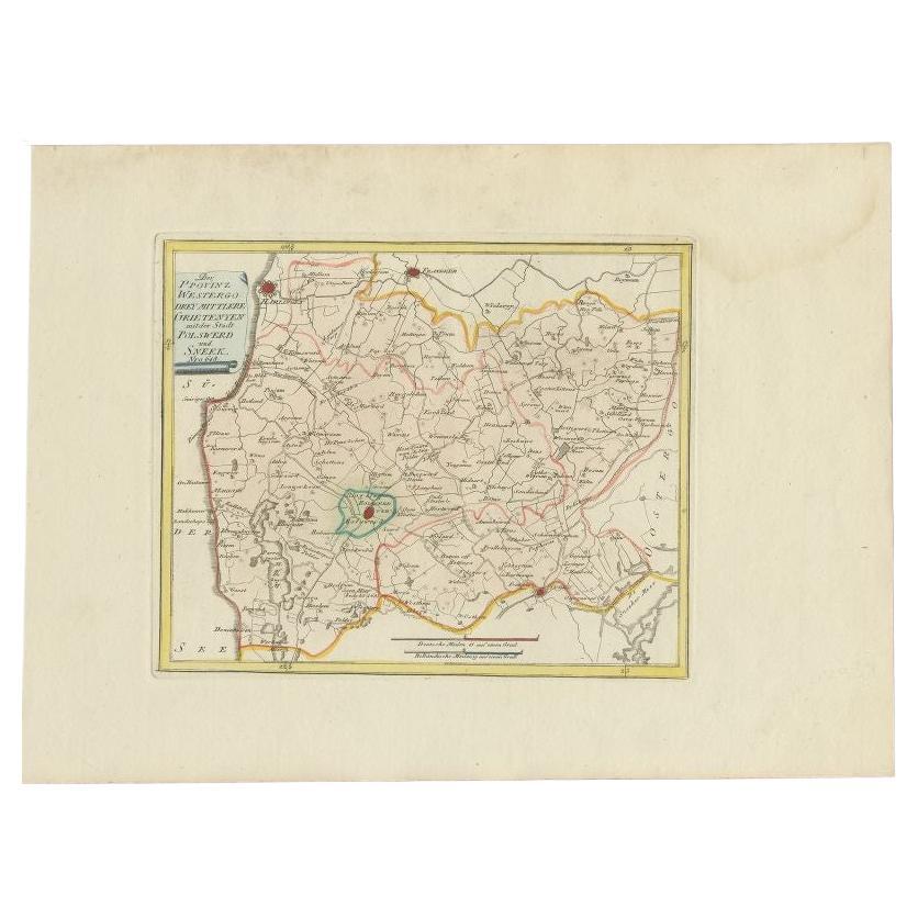 Antike Karte der Region Bolsward und Sneek von Von Reilly, 1791