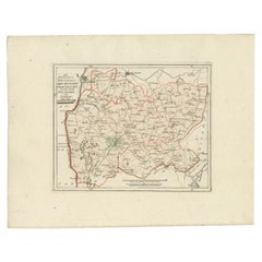 Antike Karte der Region Bolsward und Sneek von Von Reilly, 1791