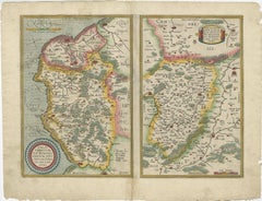 Antique Map of the Region of Boulogne and Peronne, France 'C.1590'