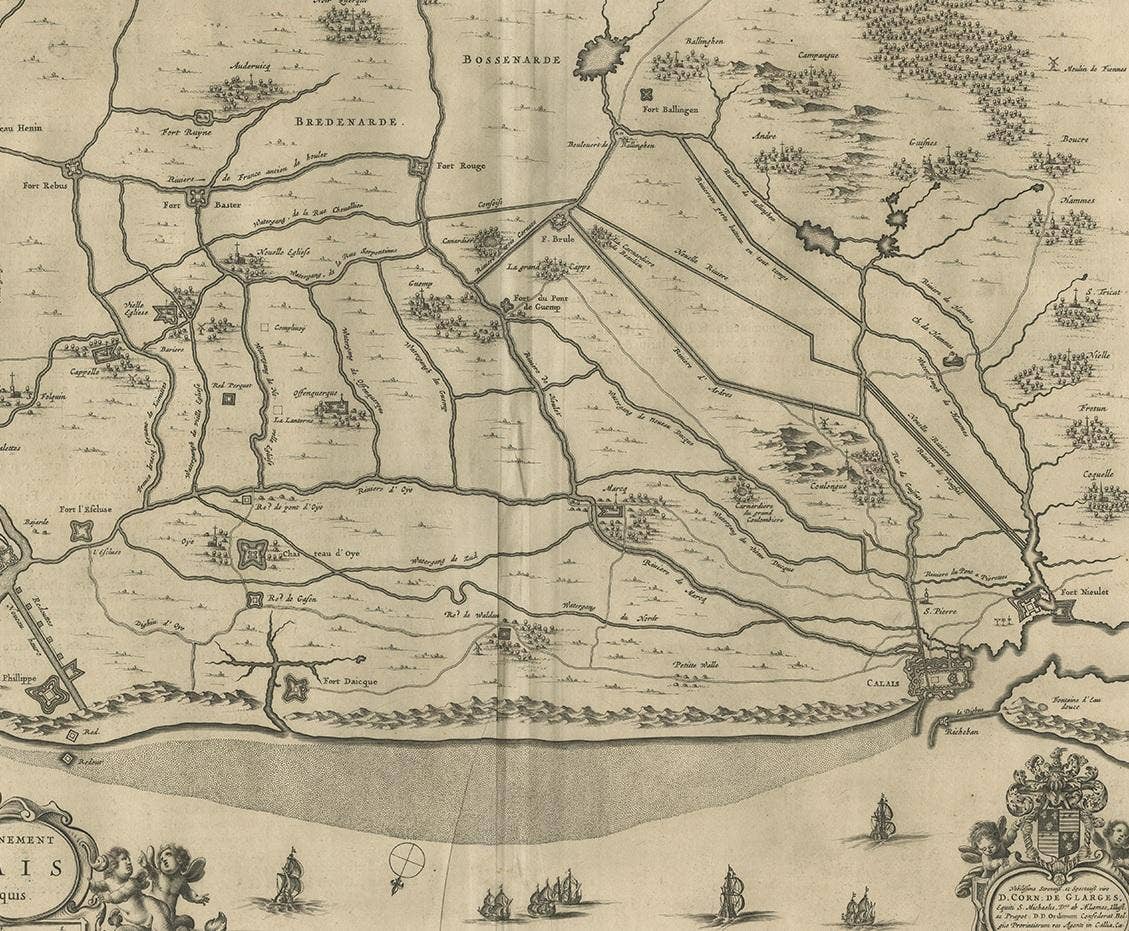 Antique Map of the North-Western Part of France by Janssonius (c.1657)