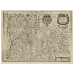 Carta geografica antica della regione del Delfinato di Janssonius, 1657