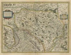 Antique Map of the Region of Franche-Comté by Janssonius, circa 1650