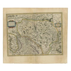Antique Map of the Region of Franche-Comté by Janssonius, circa 1650