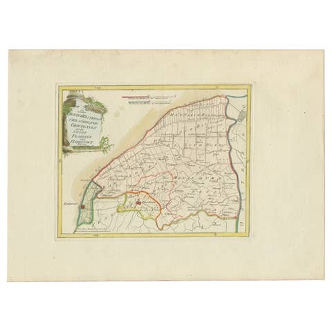 Rare 1791 von Reilly Map of Franeker and Harlingen, Friesland, Netherlands