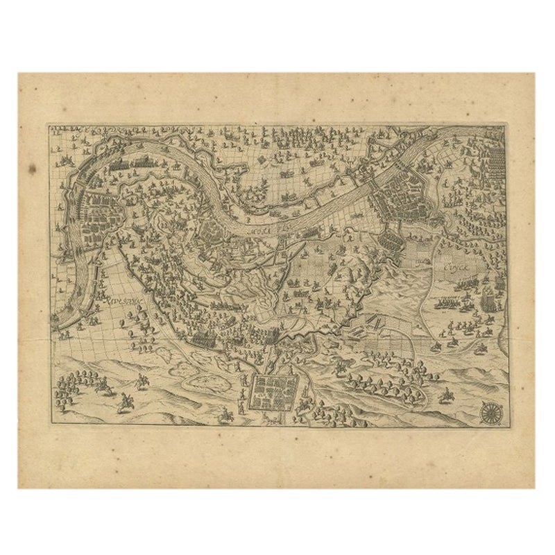 Carte ancienne de la région de Grave par Orlers, 1615